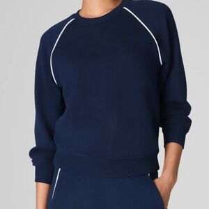SPANX Navy Blue Crew Neck Sweater